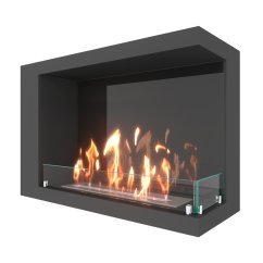 Биокамин угловой SteelHeat LONG 700 правый