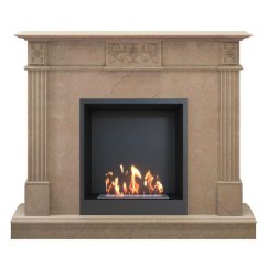 Биокамин в мраморном портале SteelHeat Lada M