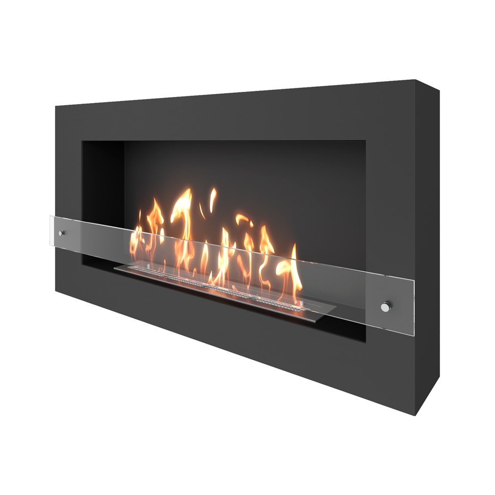 Биокамин SteelHeat WALL GRAND 1200 черный