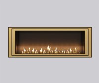 Биокамин встраиваемый SappFire Saturn 1500 с латунными рамками