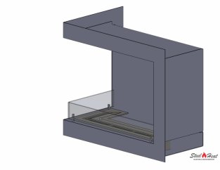 6671А Биокамин угловой левый на заказ