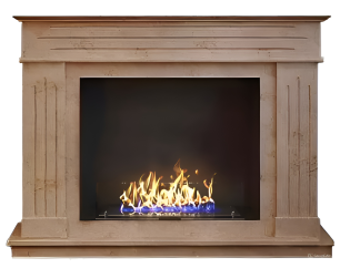 Биокамин Варшава мрамор Crema Nova