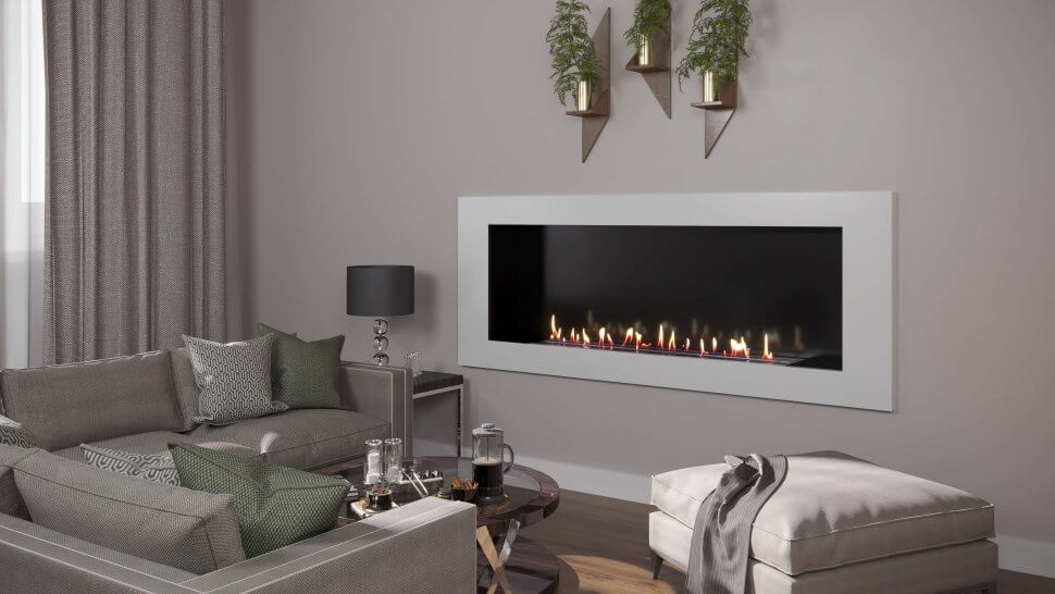 Встраиваемый биокамин Firezo Dipinto White 1600, стандарт