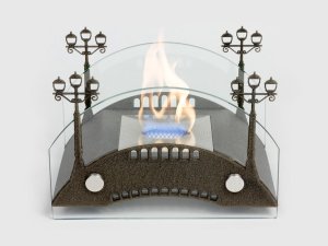 Биокамин Lux Fire Пушкинский мост S бронза