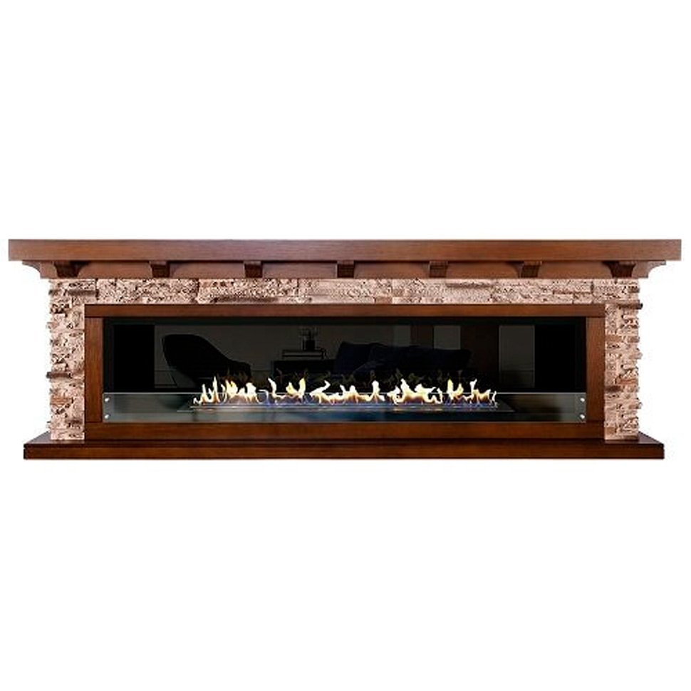 Линейный биокамин Firezo Chalet 60 Темный дуб, стандарт