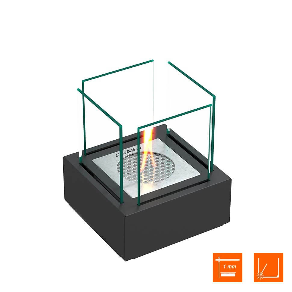 Настольный биокамин SteelHeat GLORIA черный